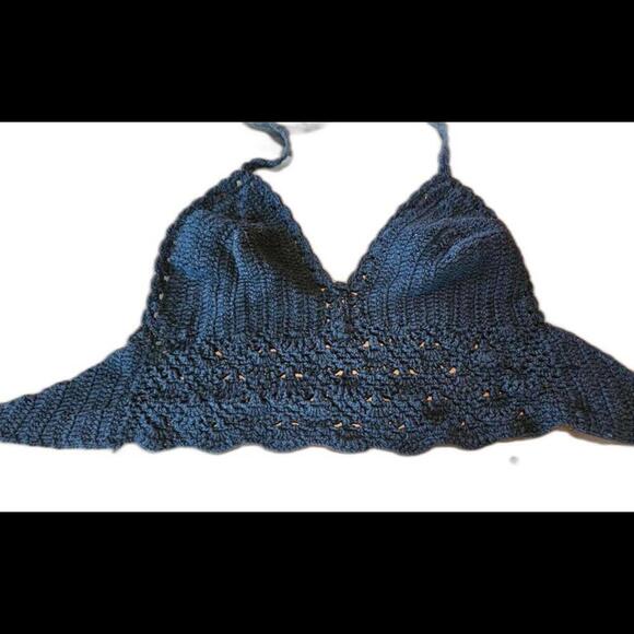 Lakhays Crochet Beach Bikini Bralette Crop Top One Size - Picture 1 of 5